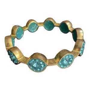 Gold Plated Turquoise Zircon bangle/ bracelet